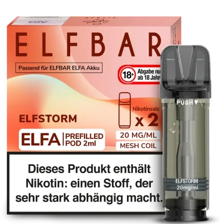 Elf Bar ELFA "Elfstorm" Pods mit Liquid 2er Pack