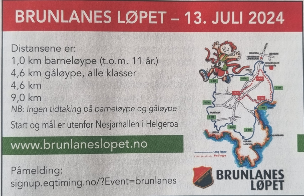 Påmelding til Brunlanesløpet