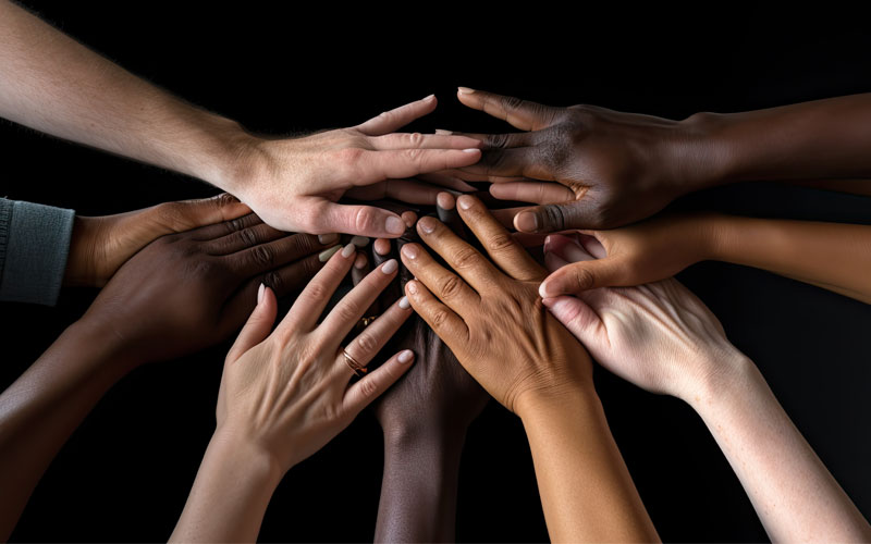 diverse hands