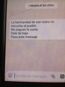 Uno de los mensajes de protesta que ya circulan por whatsapp