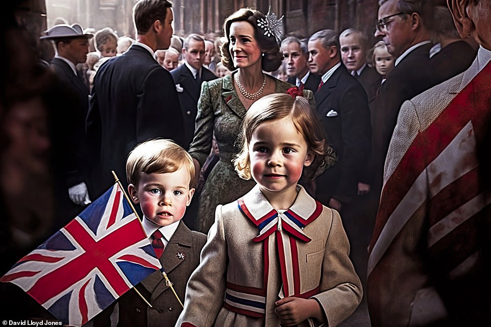 Royal cherubs wave a Union flag inside Westminster Abbey. But there is plenty wrong with this image, can you see what?