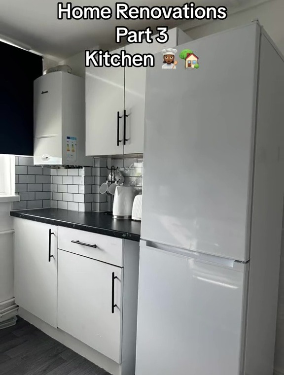 After some hard work and bargain buys, her kitchen looked spectacular