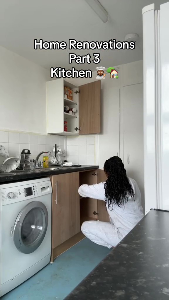 Before, her kitchen was in need of some TLC