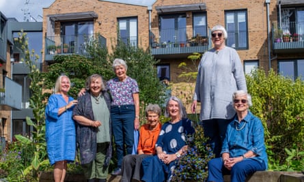 New Ground residents Ann Beatty, Charlotte Balazs, Angela Ratcliffe, Hedi Argent, Jude Tisdall, Hilary Vernon-Smith and Rachel Douglas.
