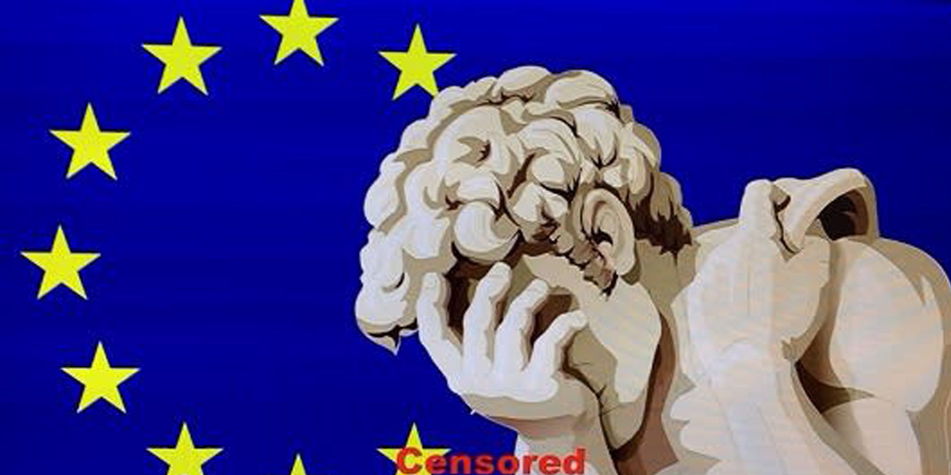 The EU flag bars the prohibited scenes in South Park: the Stick of Truth.