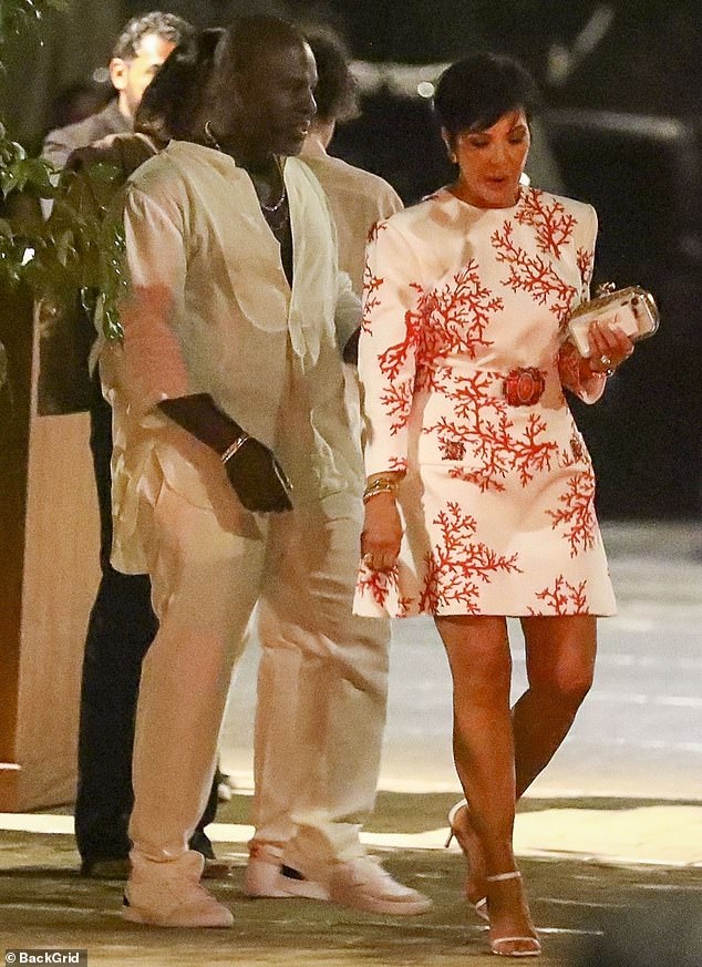 Heading out: Kris Jenner and Corey Gamble were seen while leaving a party in Malibu on Wednesday evening
