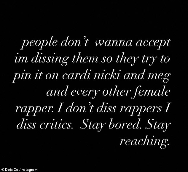 Slam: Cat then added, 'I don't diss rappers I diss critics. Stay bored. Stay reaching'