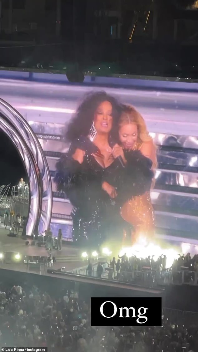 Celebrate: 'I¿m here to celebrate Beyoncé¿s birthday,' Ross said, as Bey was seen mouthing, 'I love you,' to Ross