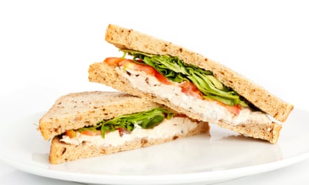 A chicken salad sandwich