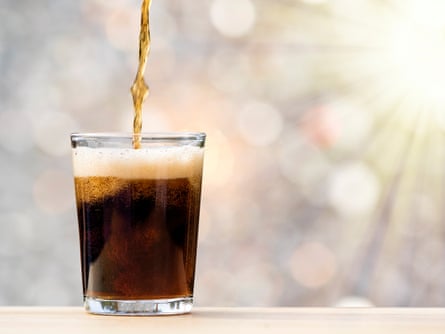 A glass of cola.