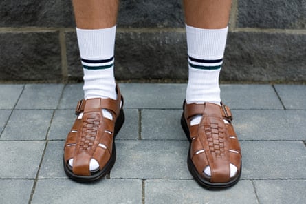 Fisherman sandals with sporty socks