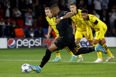 Kylian Mbappe scores