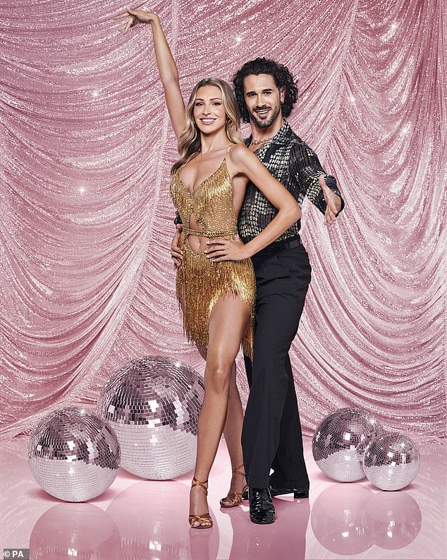 Dancing shoes: Former Love Island star Zara McDermott and Graziano Di Prima will also perform a lively Cha Cha to 90s hit Cush by Jennifer Page - after rehearsals left her feet 'bleeding'
