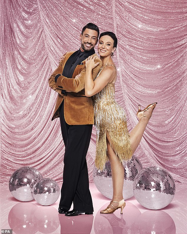 Routine: Amanda Abbington is set to led around the dance floor by Giovanni Pernice for a classic Viennese Waltz to Pointless by Lewis Capaldi