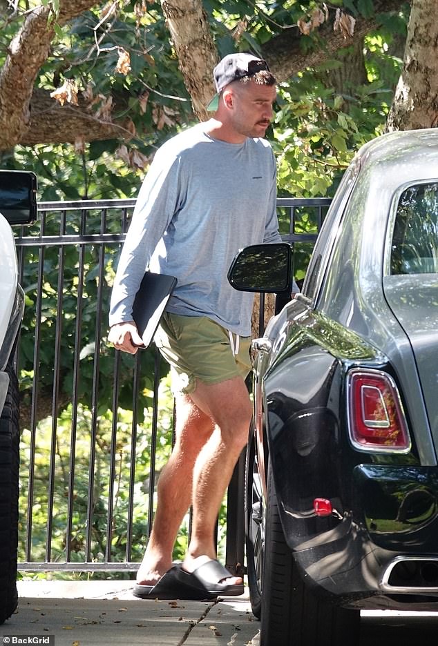 Taylor's man! Travis Kelce has been seen for the first time since his very public whirlwind romance with pop star Taylor Swift