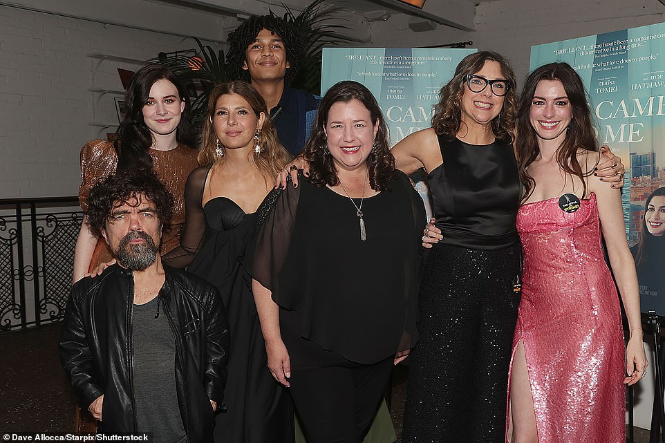 Behind the scenes: Anne kept her SAG-AFTRA pin on whilst instead the theatre