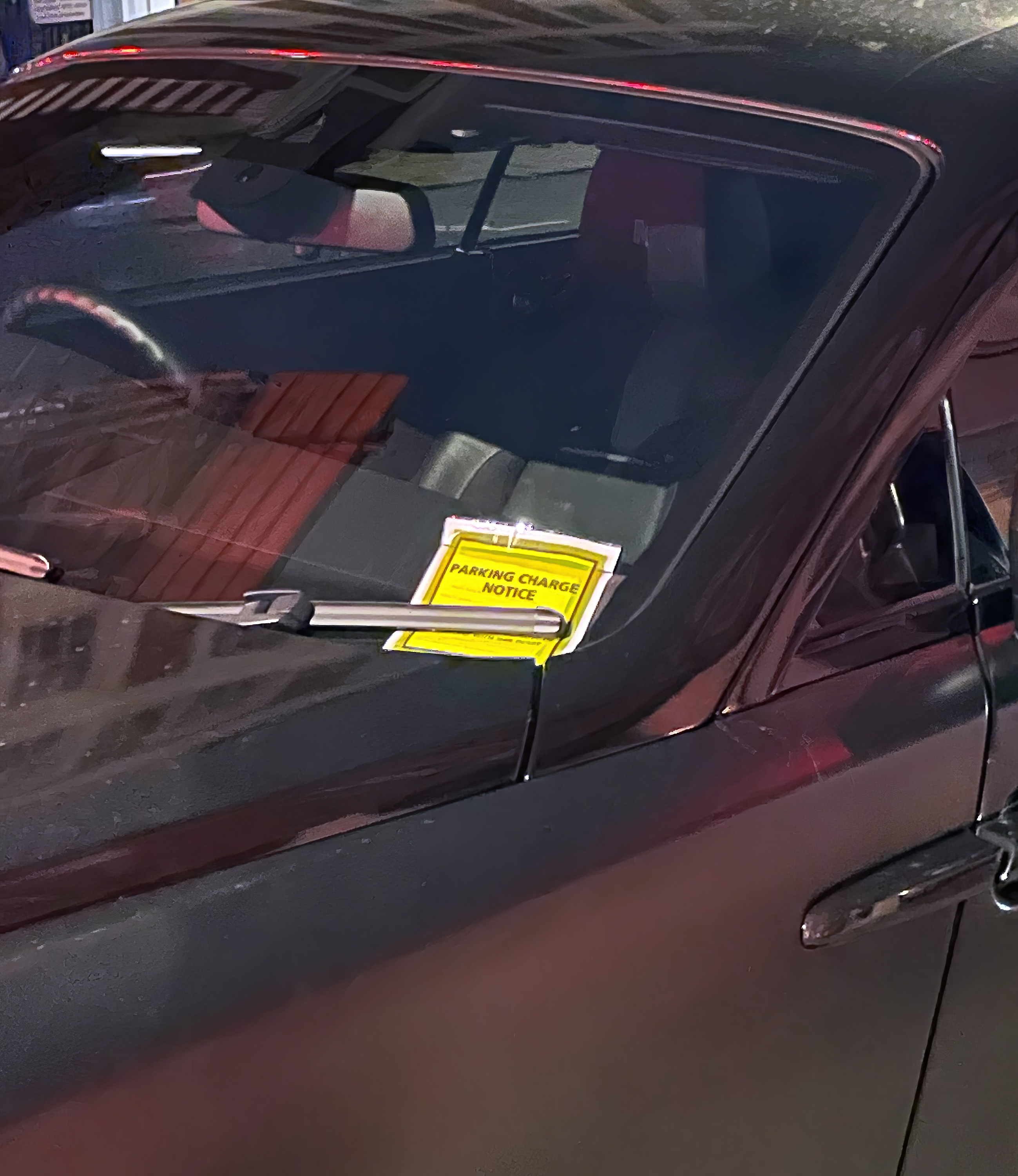 The rapper was unfortunately slapped with a £80 parking fine