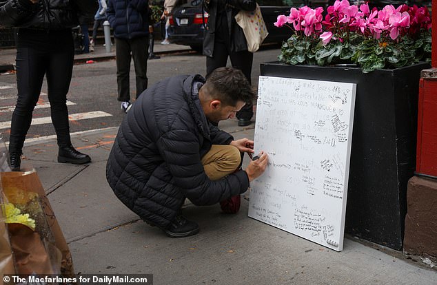 Heartbreak: Fans also wrote out messages thanking Perry 'for the laughs'
