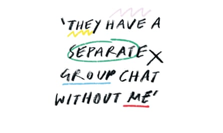 Illustration with the problem: They have a separate group chat without me