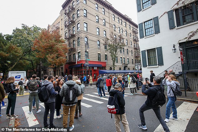NYC memorial: A memorial to late Friends actor Matthew Perry outside the building used in the iconic sitcom has continued to grow since the shock death of the actor aged 54 on Saturday