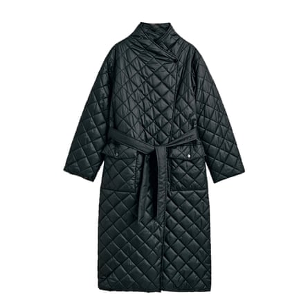 long coat with belt and high neck
