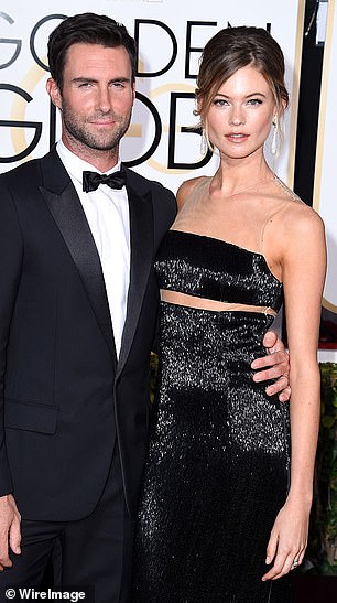 In 2015: They have a bond now: Adam Levine and Behati Prinsloo started messaging each other in 2012 but they split a year later