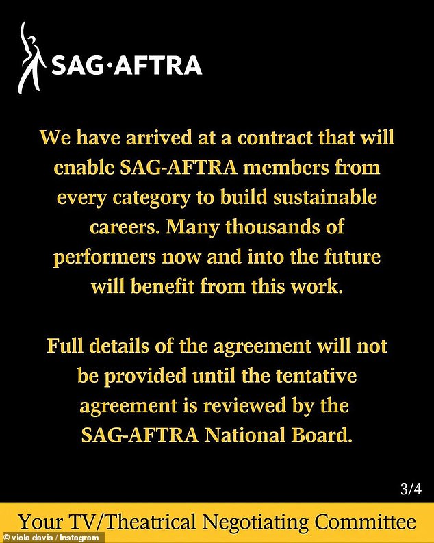 'We have arrived at a contract,' the Instagram post informed the members