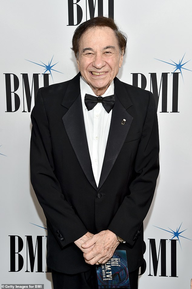 Richard M. Sherman - known for penning songs for films such as Mary Poppins - passed away at the age of 95 on Saturday; seen in 2017 in Beverly Hills