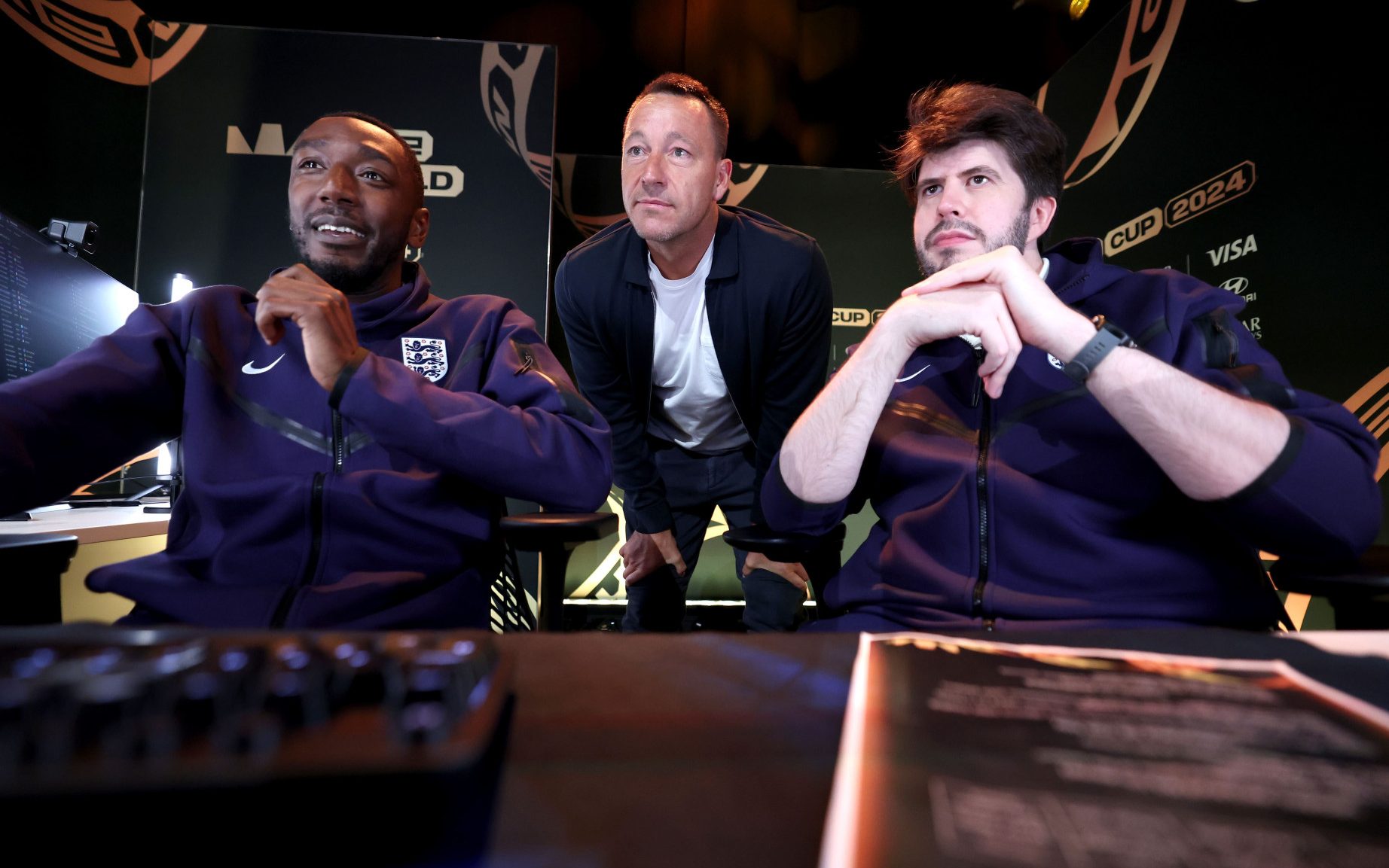 FIFAe World Cup featuring Football Manager Team England representatives with John Terry