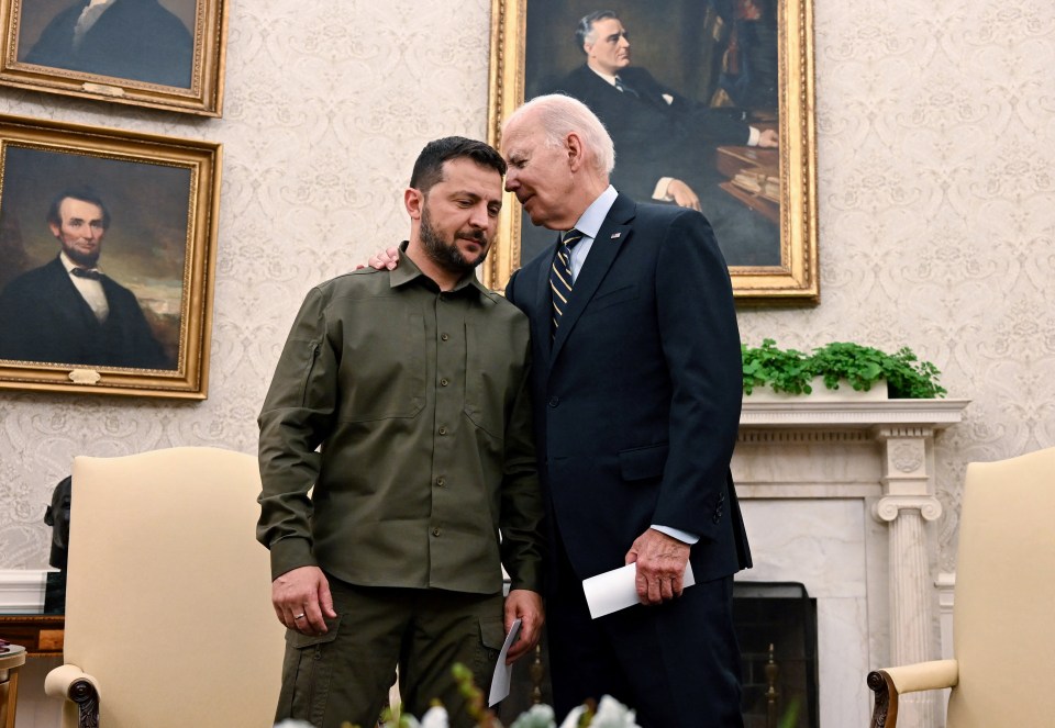 Zelensky with Biden in Washington DC last September