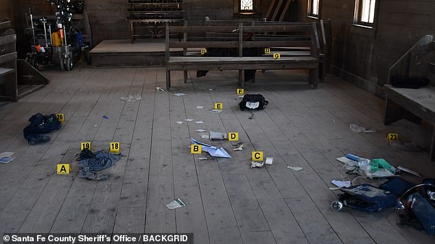 Photos taken by detectives with the Santa Fe County Sheriff's Office show the aftermath of the incident in October 2021