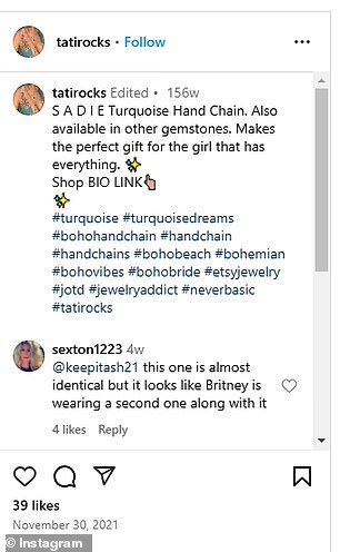 Fans were quick to point out that the products were identical and commented on the TatiRocks' Instagram post that featured the piece