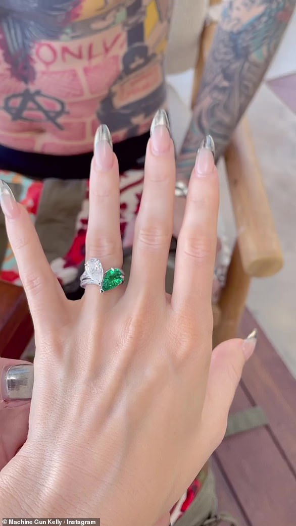 Custom creation: He'd taken the actress back to the place where they first 'fell in love' and presented her with engagement RINGS he'd designed in collaboration with Stephen Webster