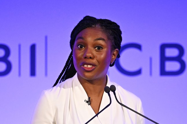 Kemi Badenoch speaking at the Annual CBI Conference In London