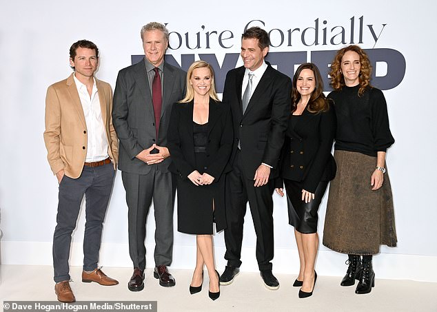 (L-R) Conor Welch, Will, Reese, Nicholas, Alex Murphy and Jessica Elbaum posed at the UK screening