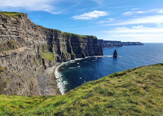A view over the Cliffs of Moher in Ireland.