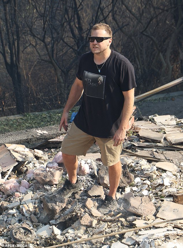 Spencer Pratt, 41, on Thursday visited the site where the Pacific Palisades, California home burned down amid ongoing wildfires in California that have scorched more than 10,300 homes and businesses, leaving 10 people dead