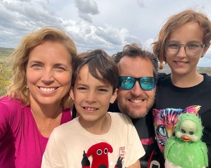 Jasmine Harman and Jon Boast with their two children