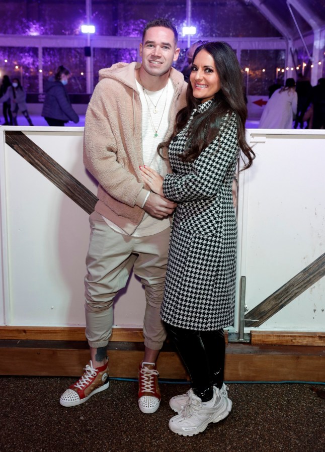 THURROCK, ENGLAND - DECEMBER 04: Kieran Hayler and Michelle Pentecost attend the Lakeside Christmas Wonderland Press Night at Lakeside Shopping Centre on December 04, 2020 in Thurrock, England. (Photo by John Phillips/Getty Images)