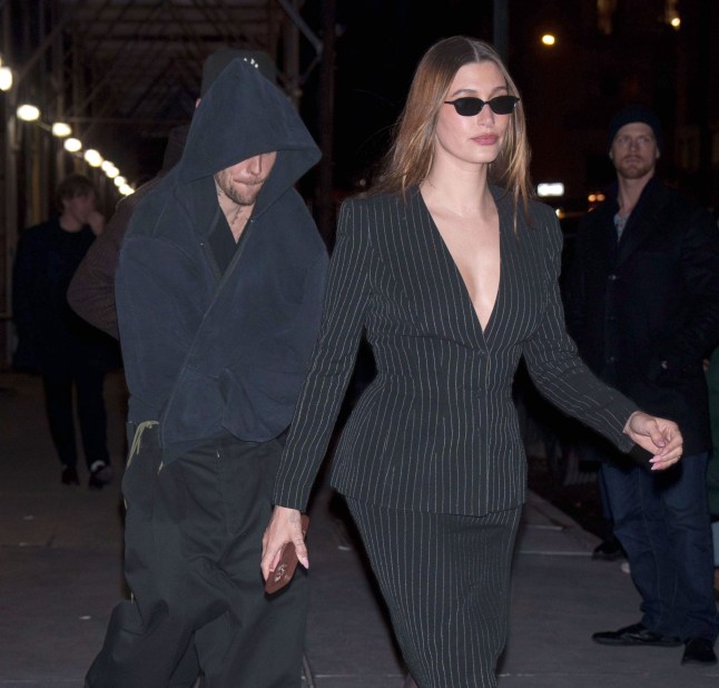 NEW YORK, NY - FEBRUARY 07: Justin Bieber and Hailey Bieber are seen on February 07, 2025 in New York City. (Photo by XNY/Star Max/GC Images)