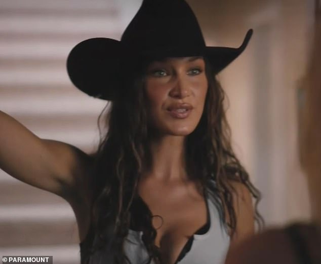 Bella's photoshoot also brought to mind her cameo on Yellowstone, during which she wore some of her own clothes; the supermodel pictured on Yellowstone