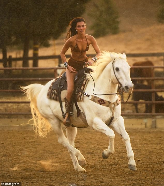 Last week Hadid channeled her inner cowgirl in a series of images on Instagram