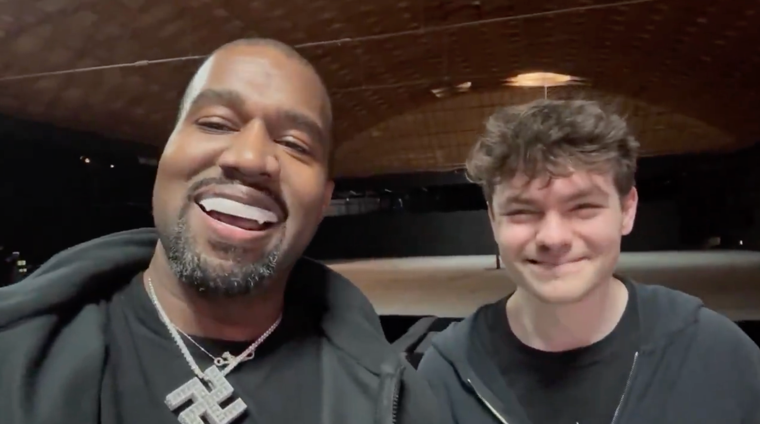 Kanye poses in swastika chain with Nick Fuentes