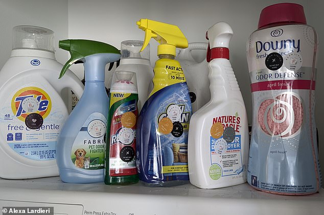 I used Ruan Gushée's stickers to indicate which products I could keep using, like my laundry detergent, and which I should find a safer swap for, like my stain remover