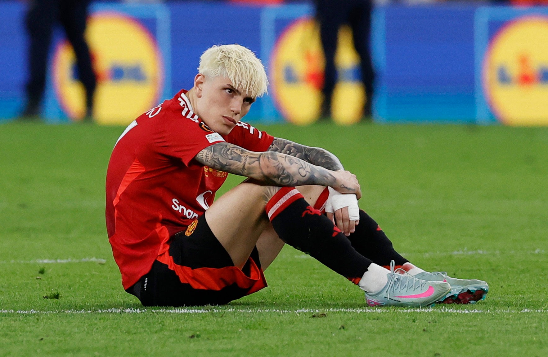 Man Utd were left dejected by defeat in Bilbao