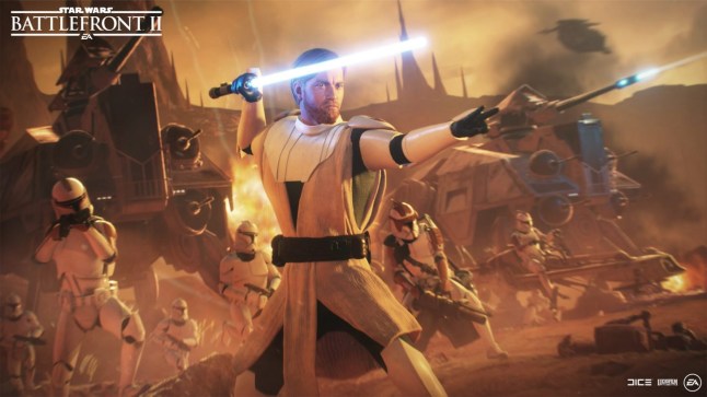 Star Wars Battlefront 2 screenshot of young Obi-Wan Kenobi