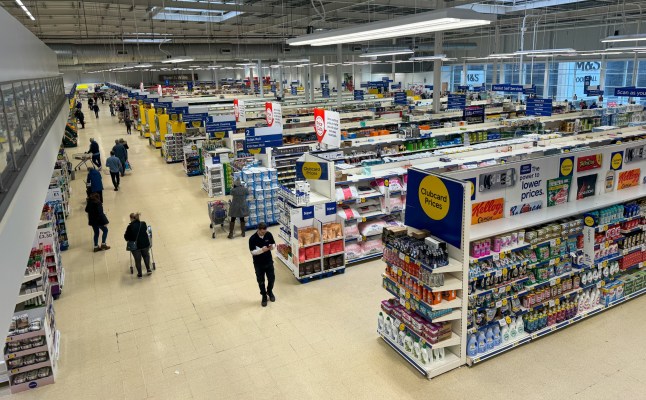 BRISTOL, UNITED KINGDOM - JANUARY 07: People shop inside a branch of the supermarket retailer Tesco on January 7, 2024 in Bristol, England. The British retailer, founded in 1919, is one of the largest in the world and is the market leader of groceries in the UK.