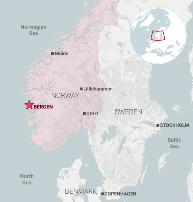 METRO GRAPHICS Bergen Map