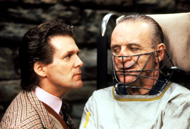 Anthony Heald and Anthony Hopkins in Silence of the Lambs