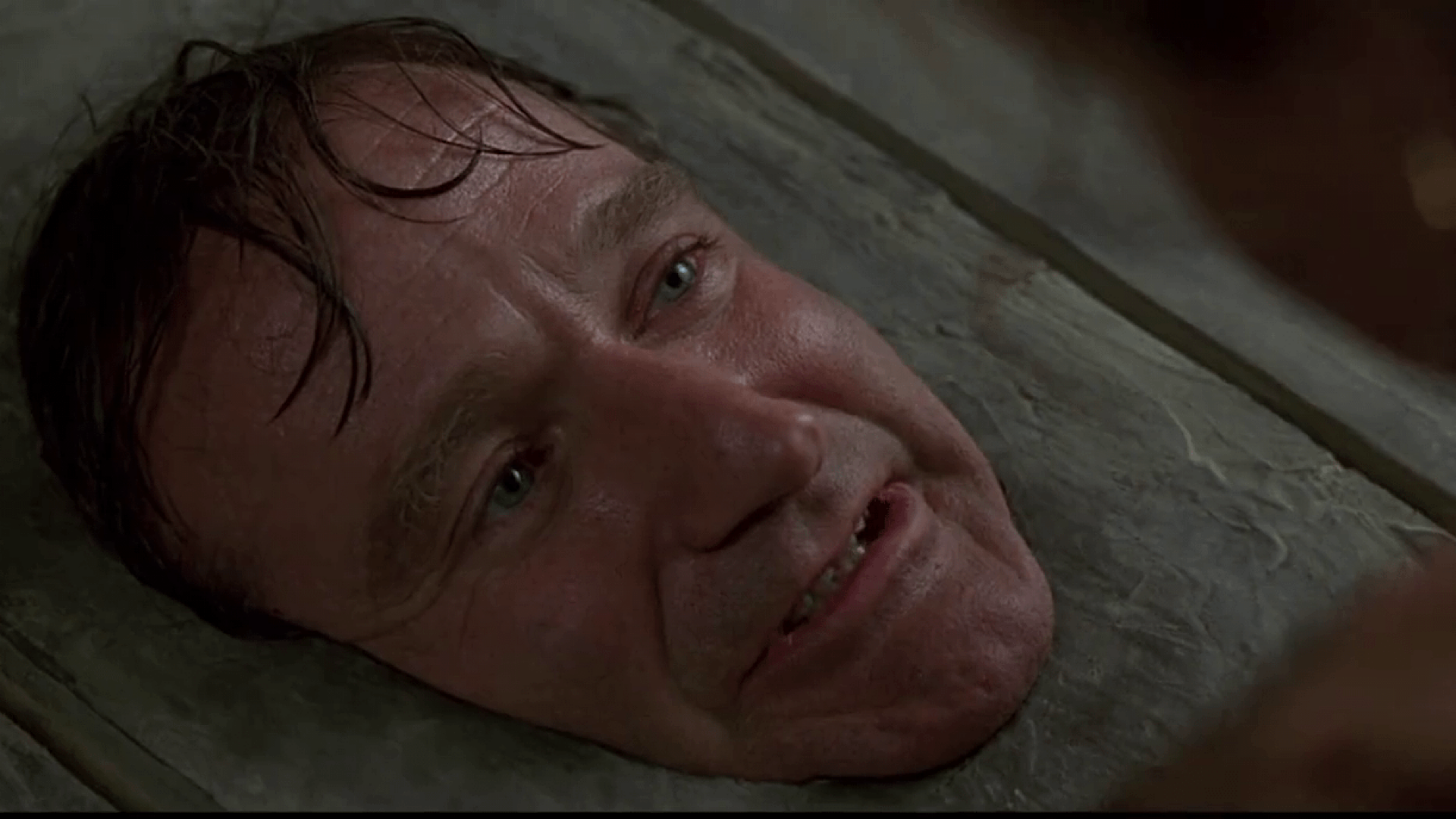 Robin Williams stuck in a floor in Jumanji